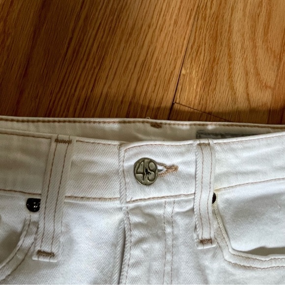 Adriano Goldschmied Denim The Erin Pencil Skirt 1 Year Neutral White Size 24R - Picture 5 of 10